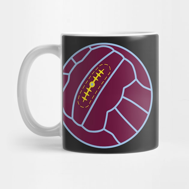 Aston Villa Vintage Football by TRNCreative